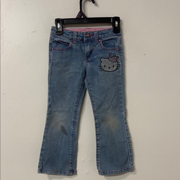 Hello Kitty Denim Jeans with Pink Details - Picture 1 of 5